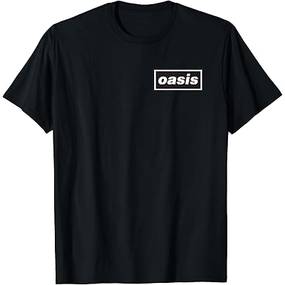Amazon | Oasis Amazon Exclusive WTSMG Logo Navy Tシャツ | Tシャツ